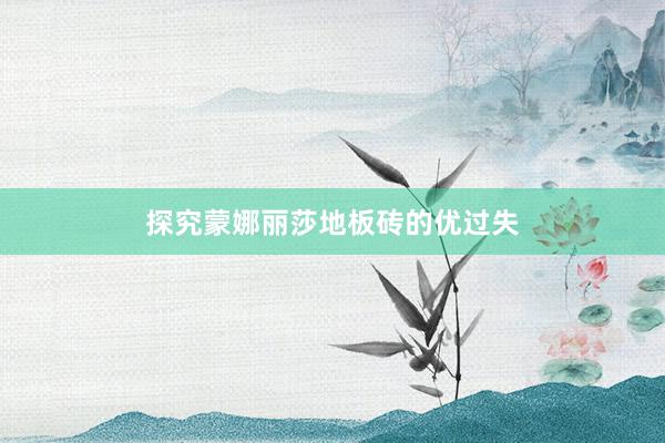 探究蒙娜丽莎地板砖的优过失